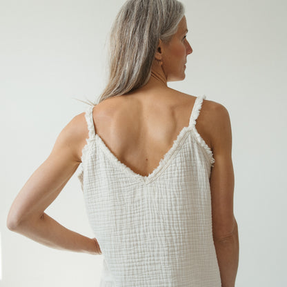 POKOLOKO Crinkle Strappy Top #color_crinkle-cream