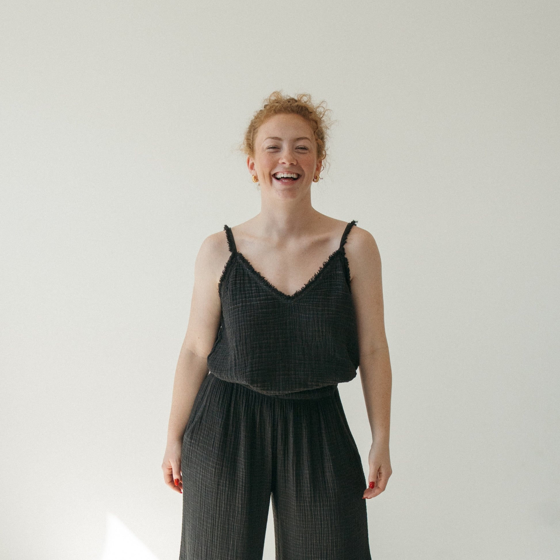 POKOLOKO Crinkle Strappy Top #color_crinkle-black