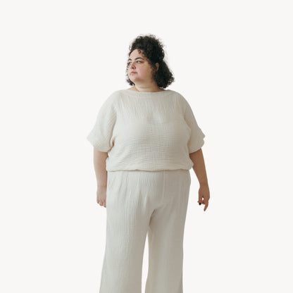 POKOLOKO Crinkle Boat Top Plus #color_crinkle-cream