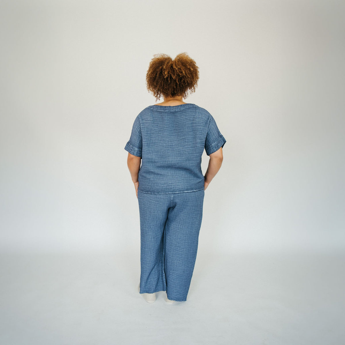 POKOLOKO Crinkle Boat Top Plus #color_crinkle-denim