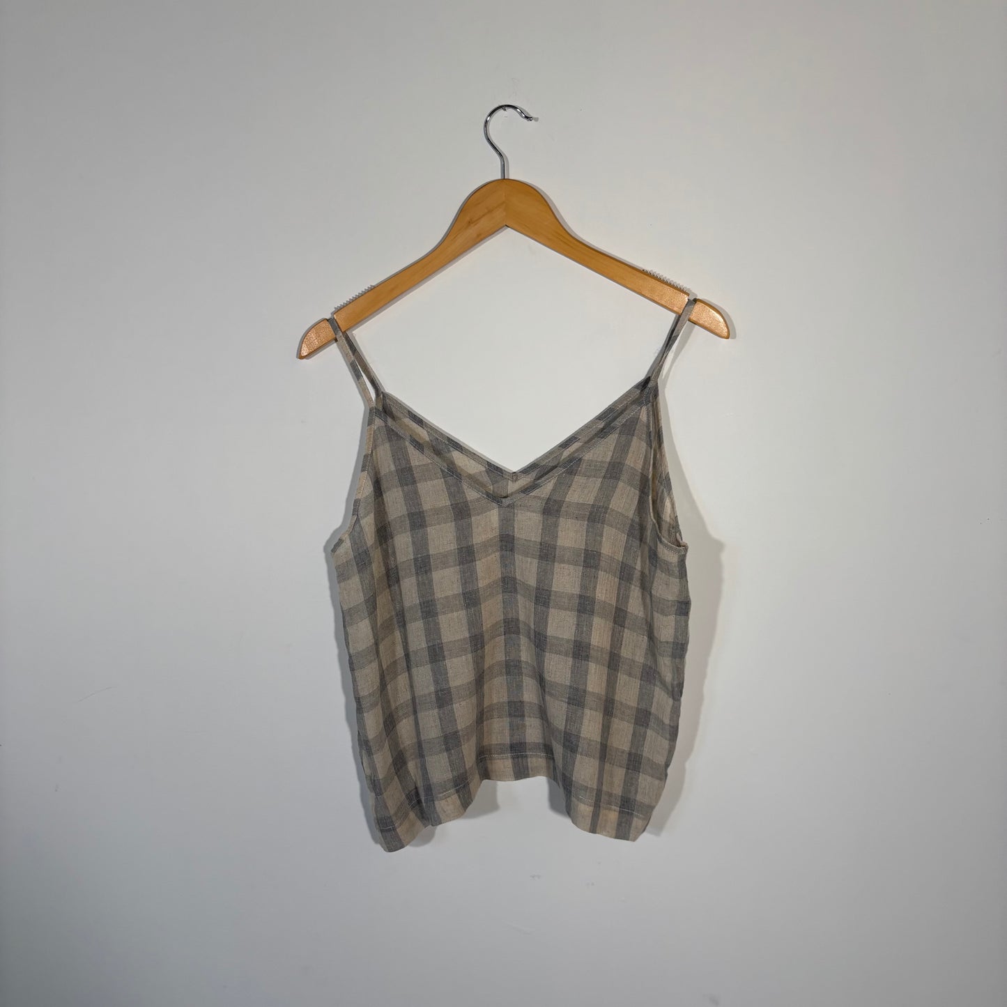 Grey Plaid Strappy Tank