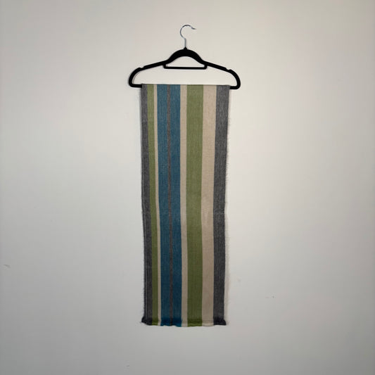 Green/Grey/Blue Stripe Scarf