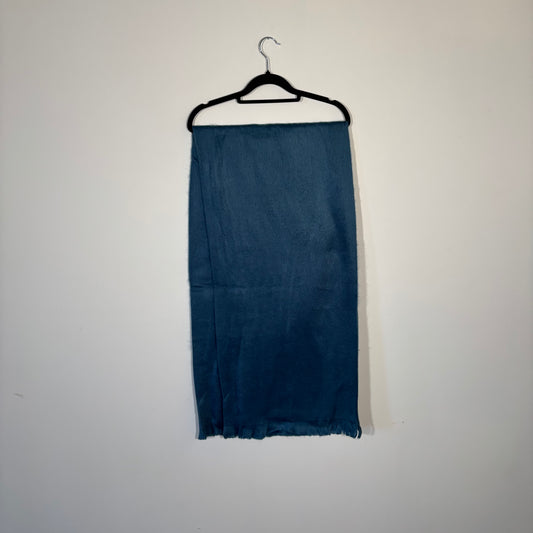 Blue Fringe Alpaca Blanket