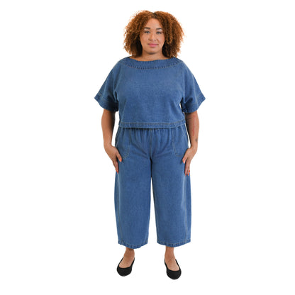 Denim Barrel Pants Plus