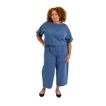 Denim Barrel Pants Plus