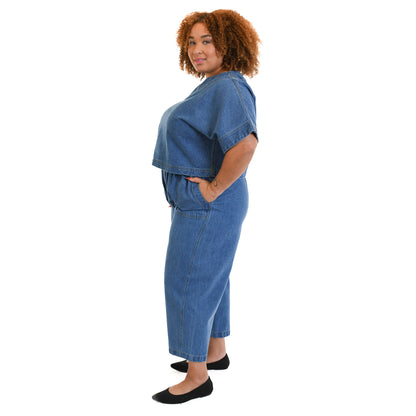 Denim Barrel Pants Plus