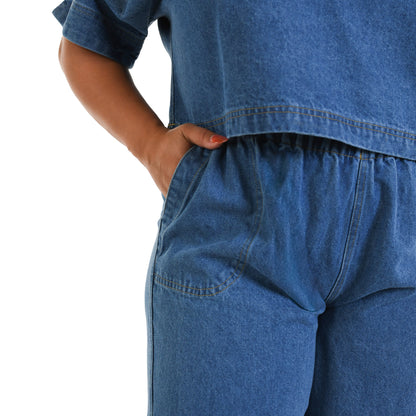 Denim Barrel Pants Plus