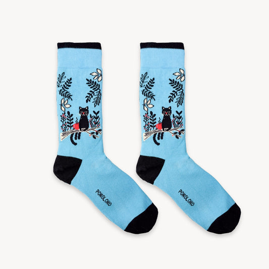 Coffee Cats Pima Socks