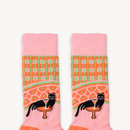 Cocktail Cats Pima Socks