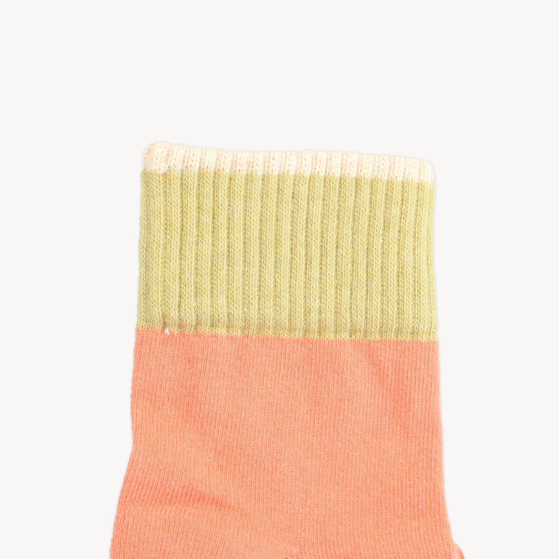 POKOLOKO Block Pima Socks #color_block-pima-melon-beige