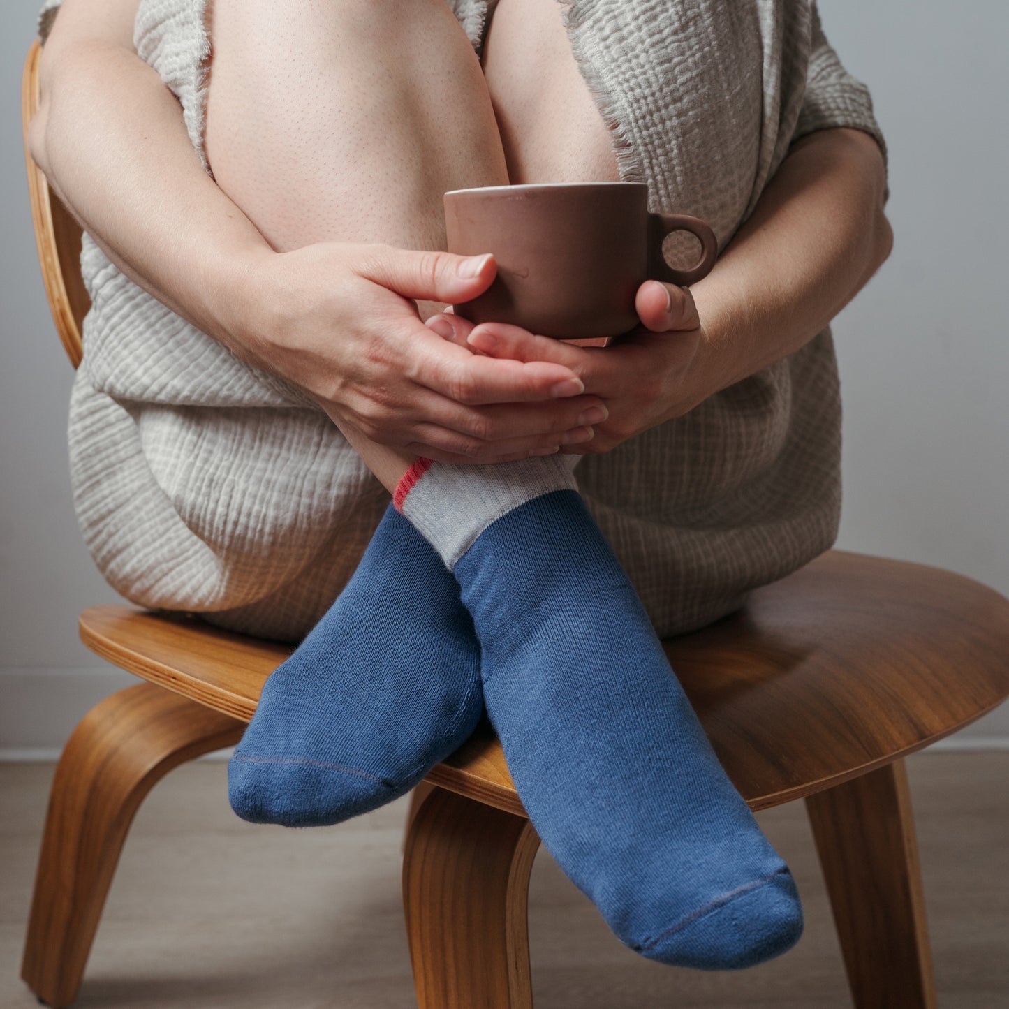 POKOLOKO Block Pima Socks #color_block-freshwater