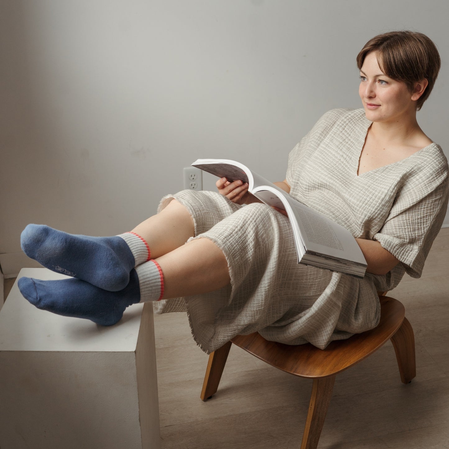 Chaussettes Block Pima