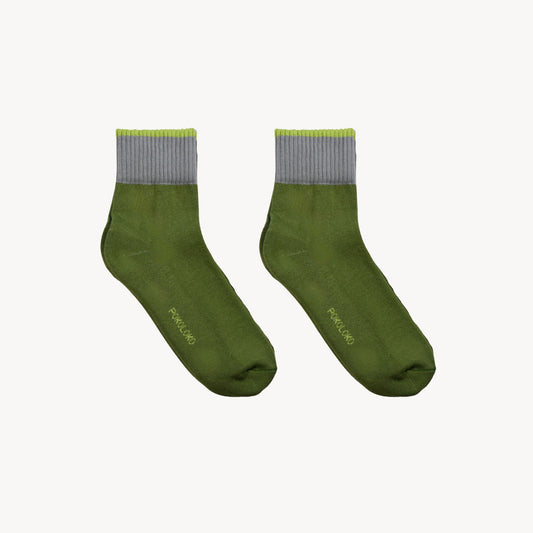POKOLOKO Block Pima Socks #color_avocado