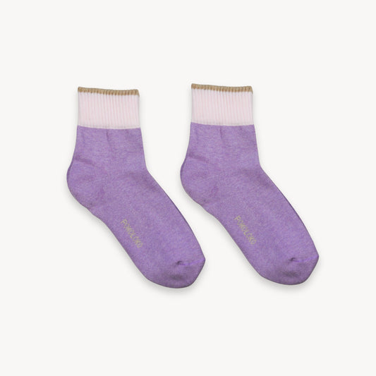 POKOLOKO Block Pima Socks #color_wisteria