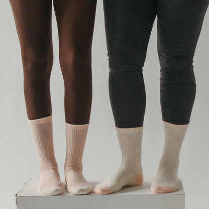 POKOLOKO Heel Toe Socks - Pack of 2 #color_rosetta