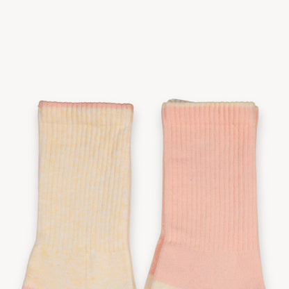 POKOLOKO Heel Toe Socks - Pack of 2 #color_rosetta