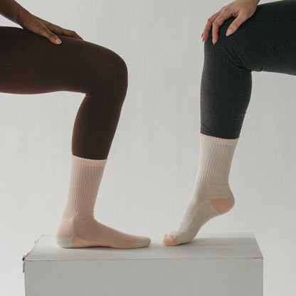 POKOLOKO Heel Toe Socks - Pack of 2 #color_rosetta