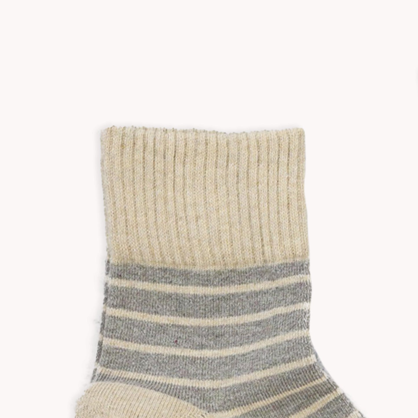 POKOLOKO Striped-Solid Pima Socks - Pack of 2 #color_honey-pima