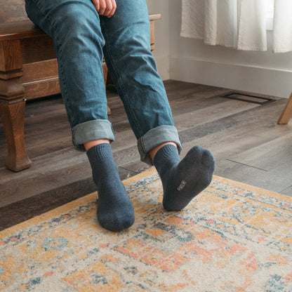 POKOLOKO Striped-Solid Pima Socks - Pack of 2 #color_brooklyn-blues