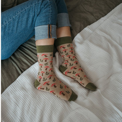 Mushroom Meadow Pima Socks - Pack of 2