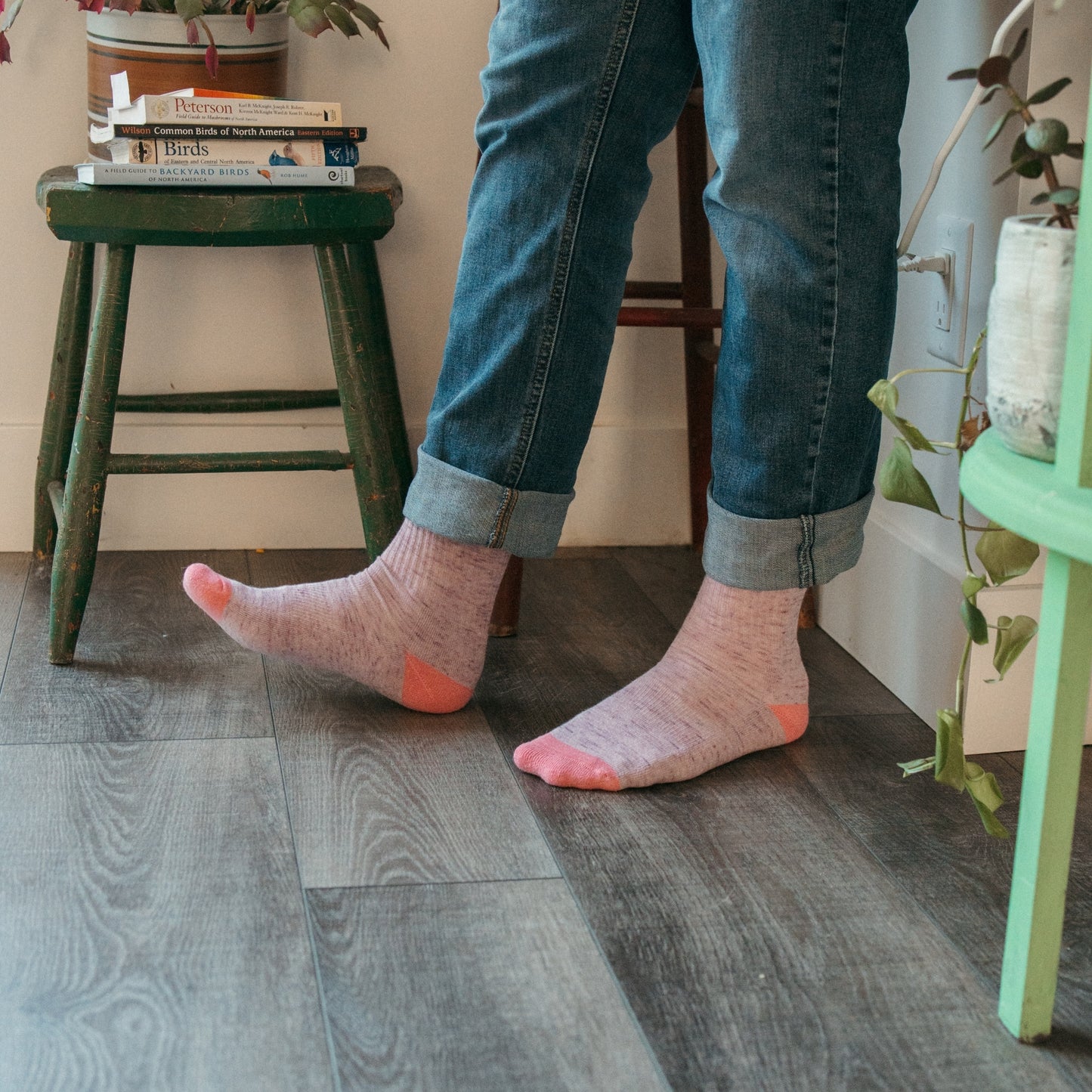 POKOLOKO Heel Toe Socks - Pack of 2 #color_fresa-ploma