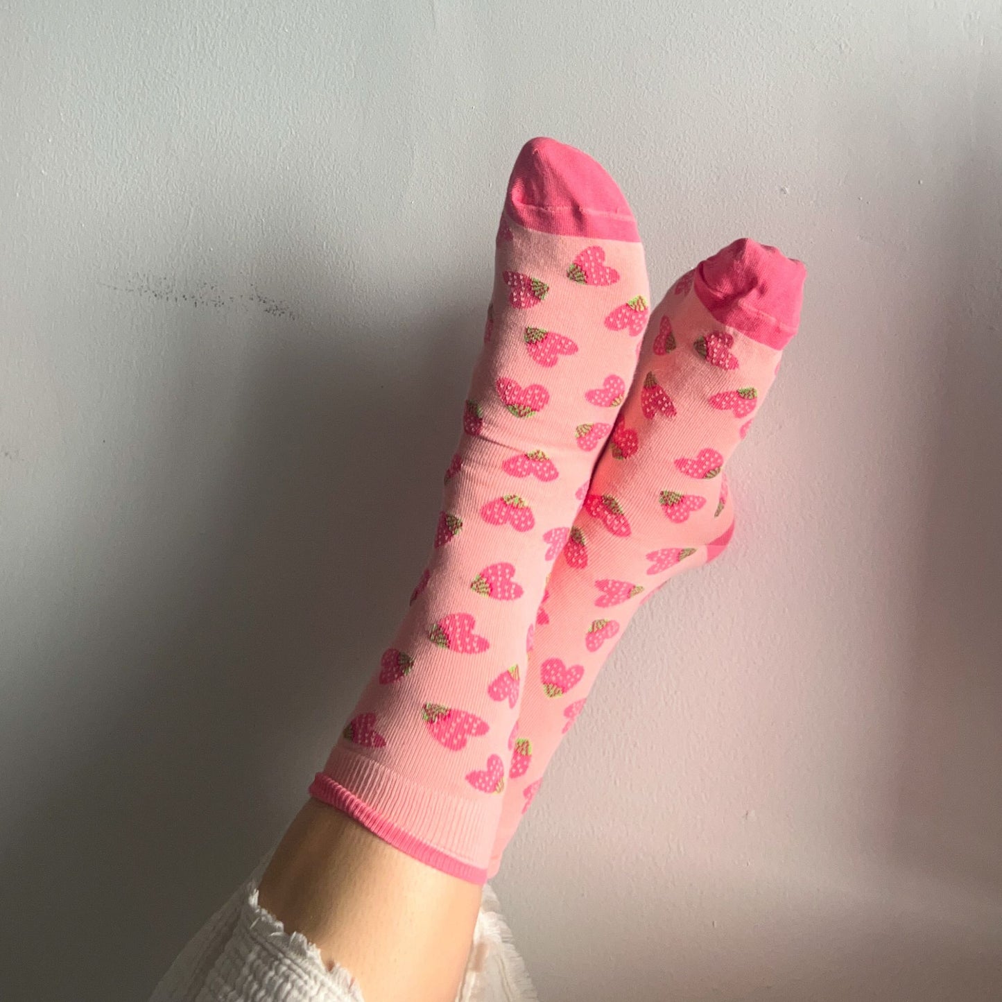 Strawberry Heart Pima Socks - Pack of 2