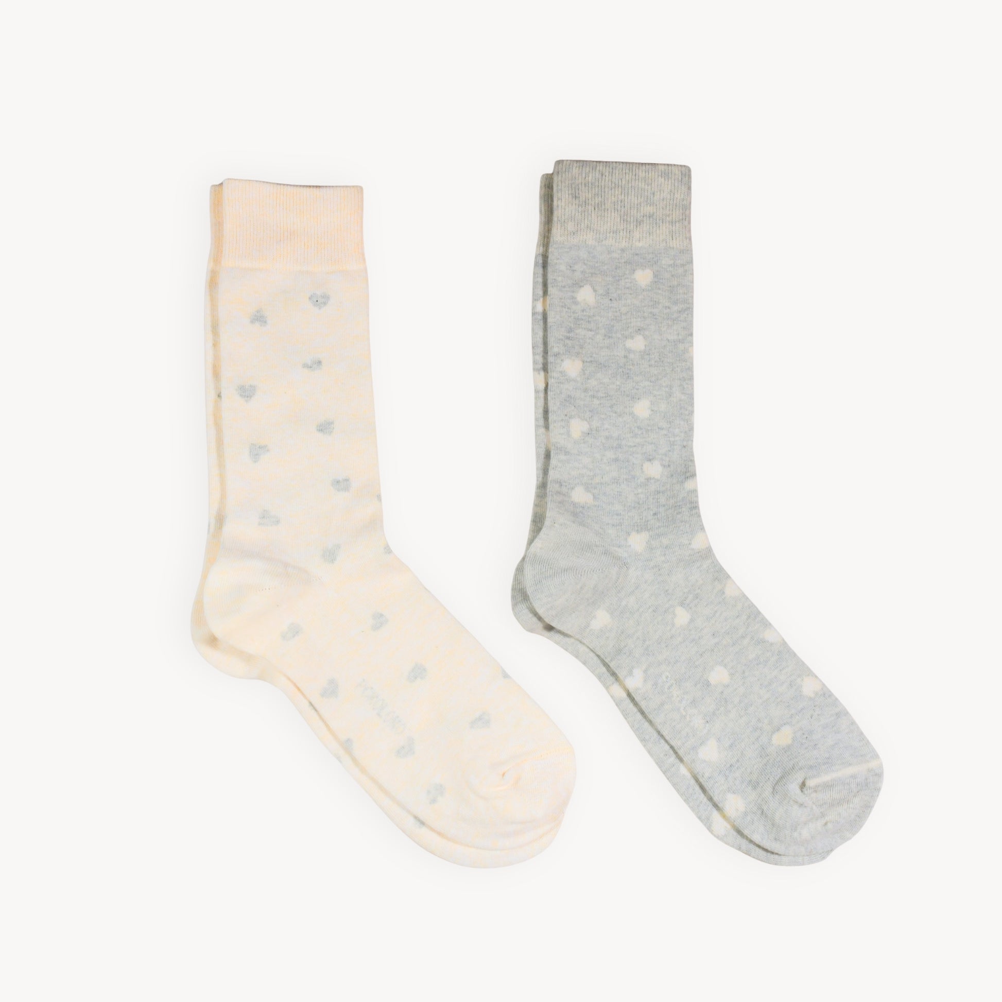 Have a Heart Socks - Pack of 2 #color_grey-white