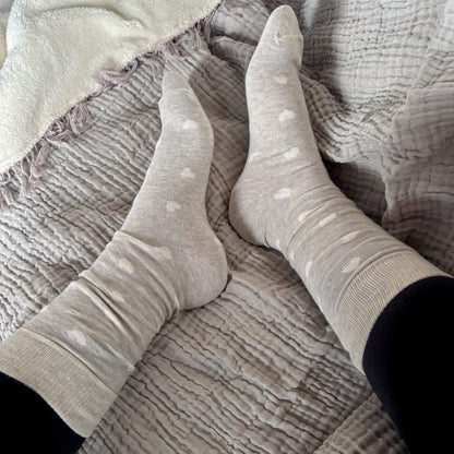 Have a Heart Socks - Pack of 2 #color_grey-white