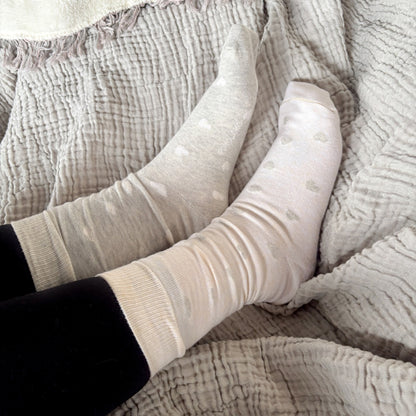 Have a Heart Socks - Pack of 2 #color_grey-white