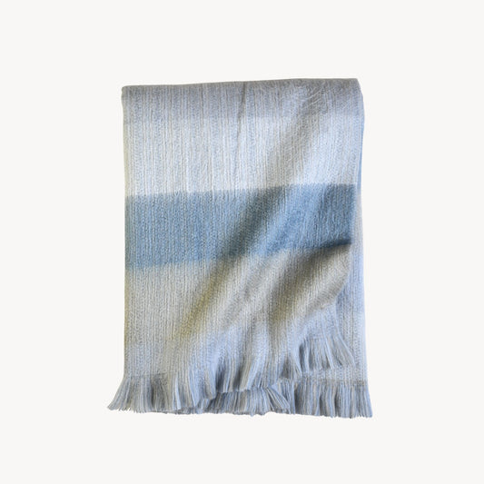 POKOLOKO Multi Mood Fringed Alpaca Blanket #color_mussel-mood