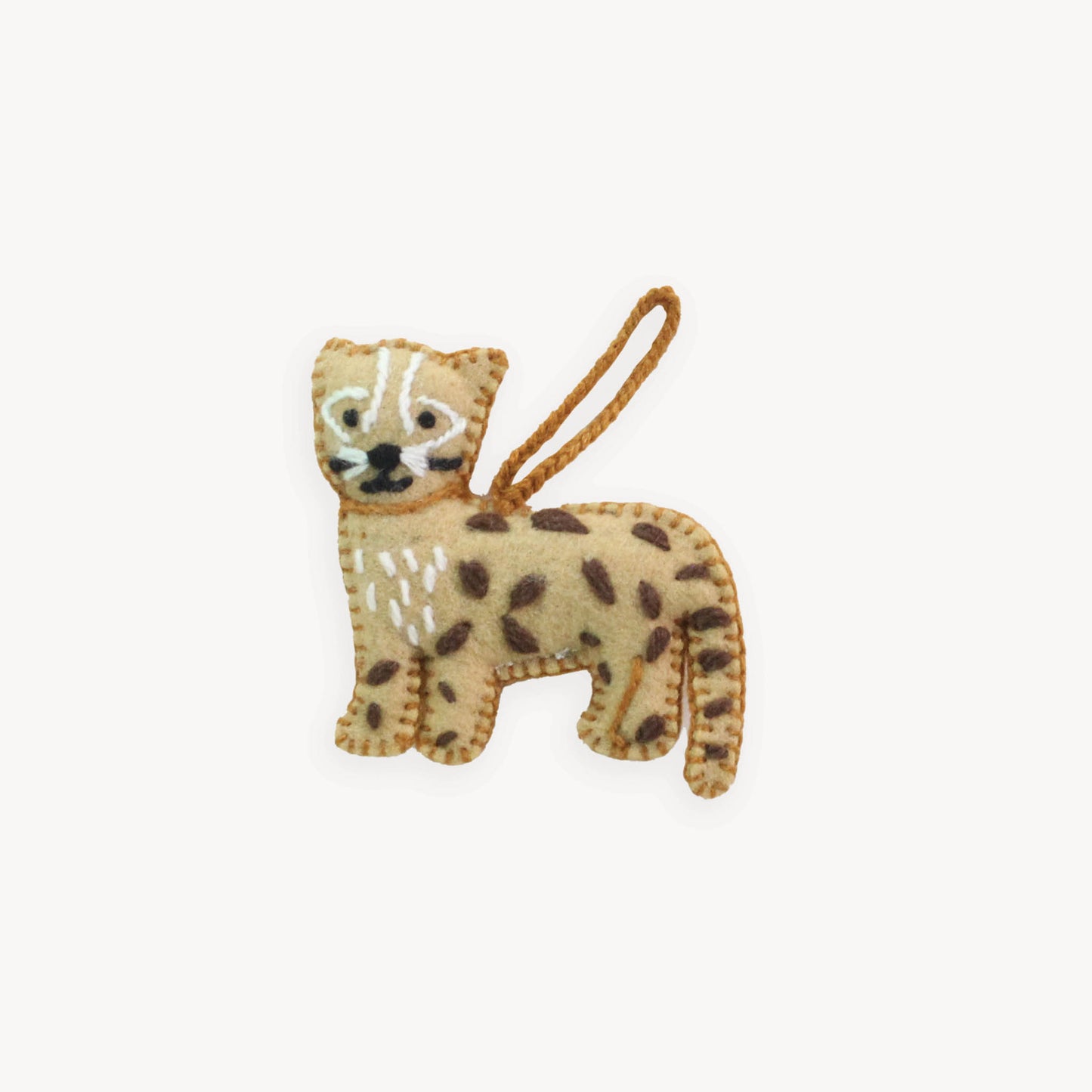 POKOLOKO Hand-Embroidered Ornament #color_cheetah