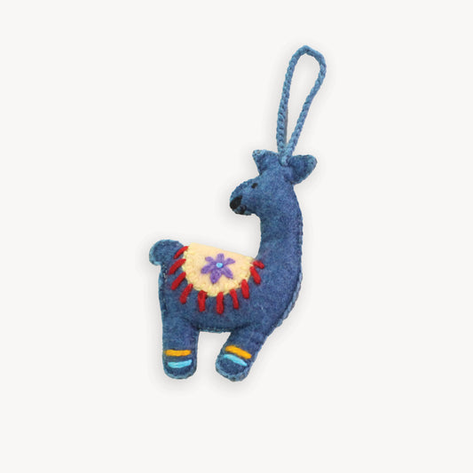 POKOLOKO Hand-Embroidered Ornament #color_festive-alpaca