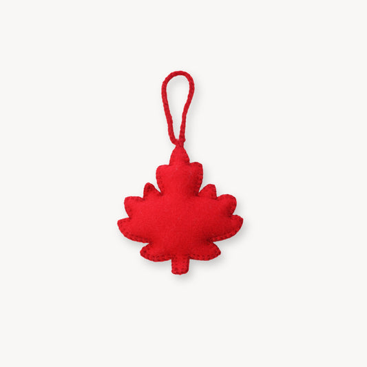 POKOLOKO Hand-Embroidered Ornament #color_maple-leaf