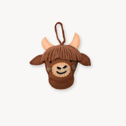 POKOLOKO Hand-Embroidered Ornament #color_highland-cow