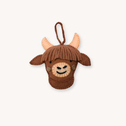 POKOLOKO Hand-Embroidered Ornament #color_highland-cow