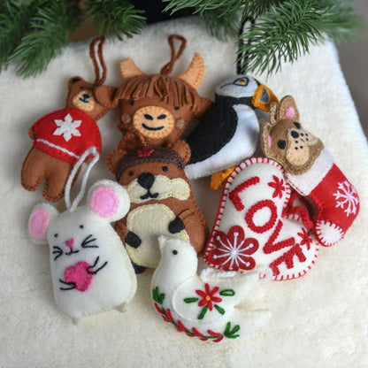 Hand-Embroidered Ornaments