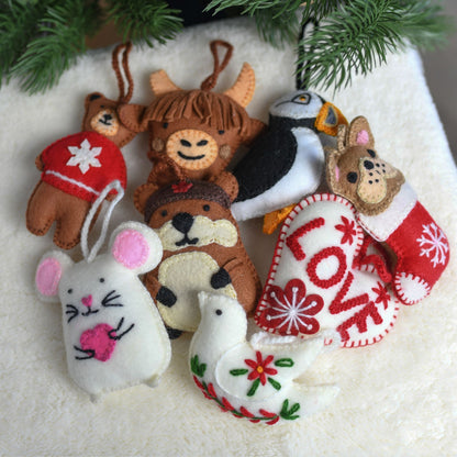 Hand-Embroidered Ornaments