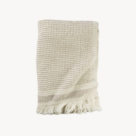 POKOLOKO Richmond Road Waffle Towel #color_waffle-tan