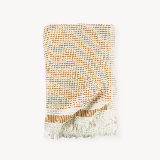 POKOLOKO Richmond Road Waffle Towel #color_waffle-mustard