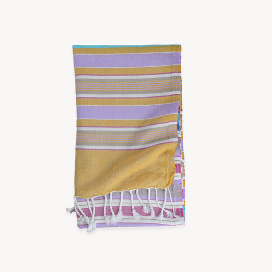 POKOLOKO Patio Stripe Towel #color_blue-stripe