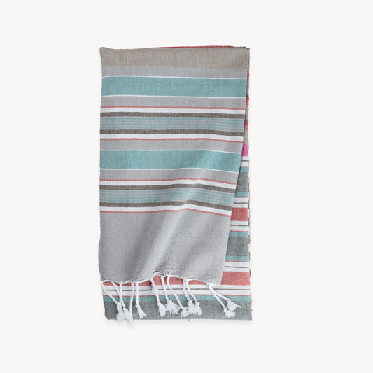 POKOLOKO Patio Stripe Towel #color_shadow-stripe