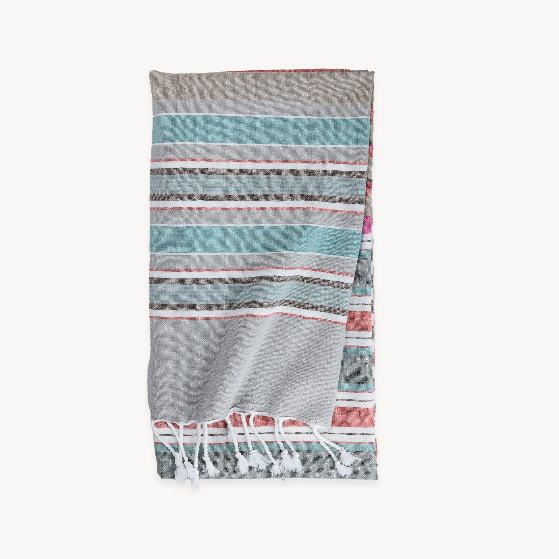 POKOLOKO Patio Stripe Towel #color_shadow-stripe