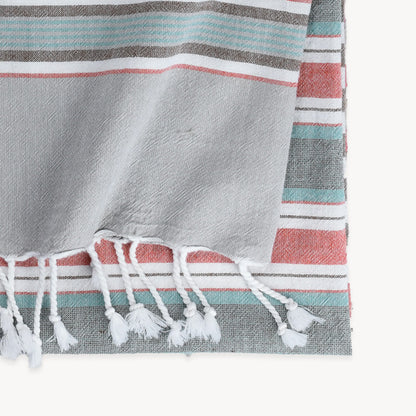 POKOLOKO Patio Stripe Towel #color_shadow-stripe