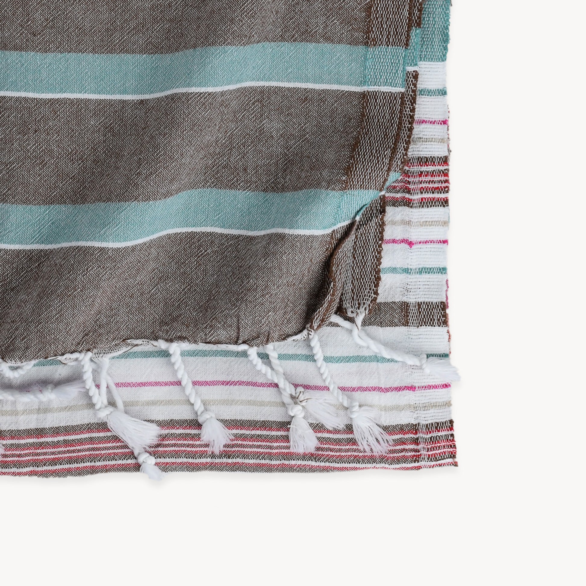 POKOLOKO Patio Stripe Towel #color_pink-stripe