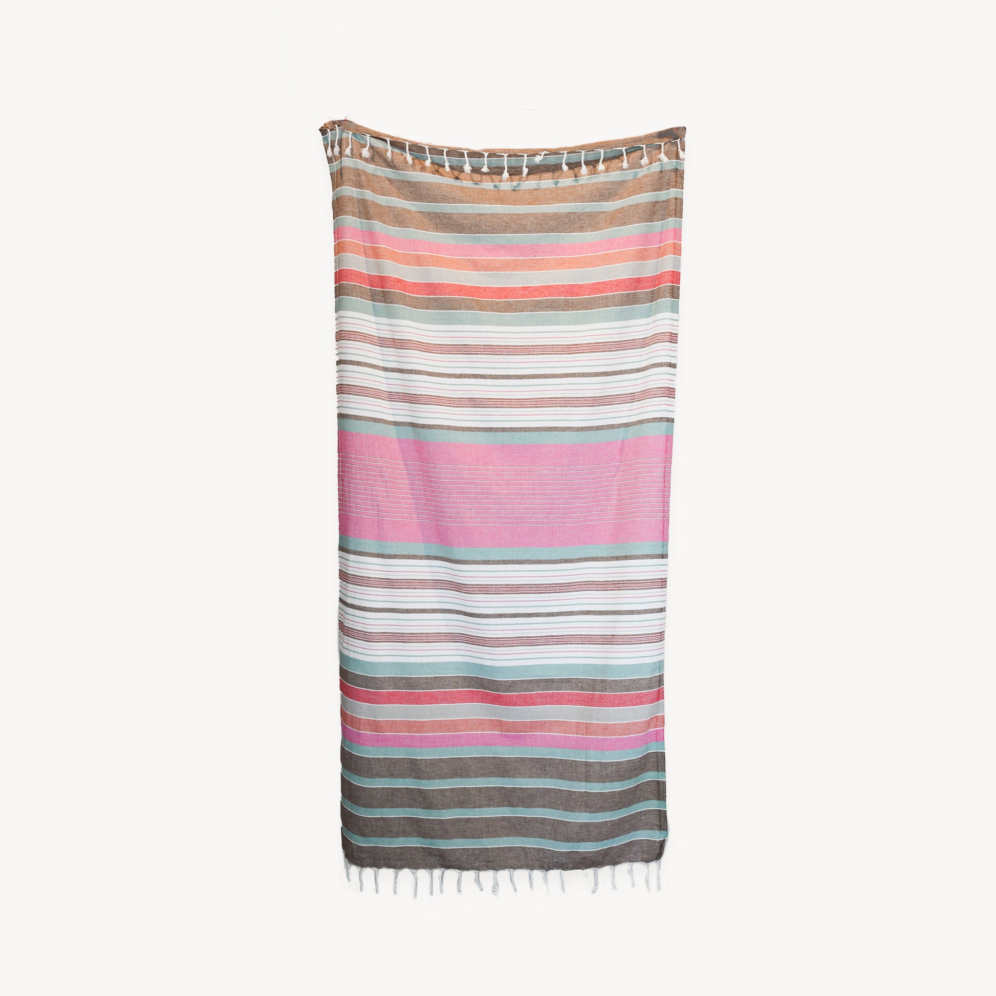 POKOLOKO Patio Stripe Towel #color_pink-stripe