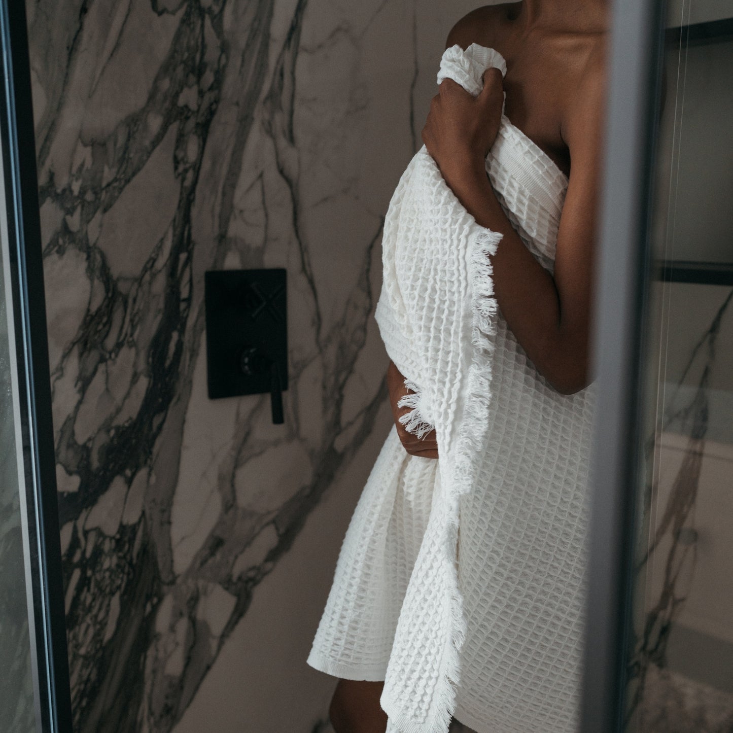 POKOLOKO French Waffle Towel #color_blanche