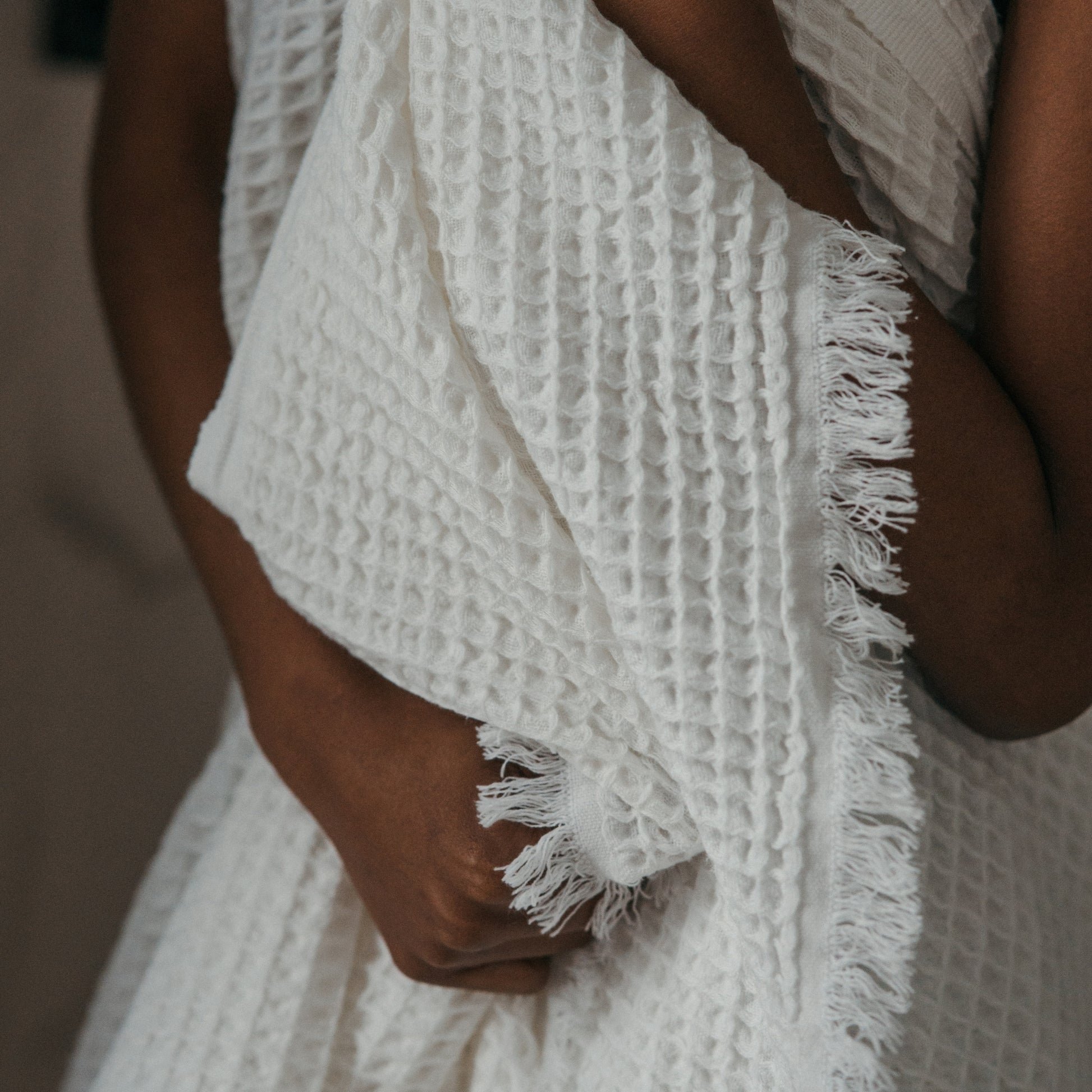 POKOLOKO French Waffle Towel #color_blanche