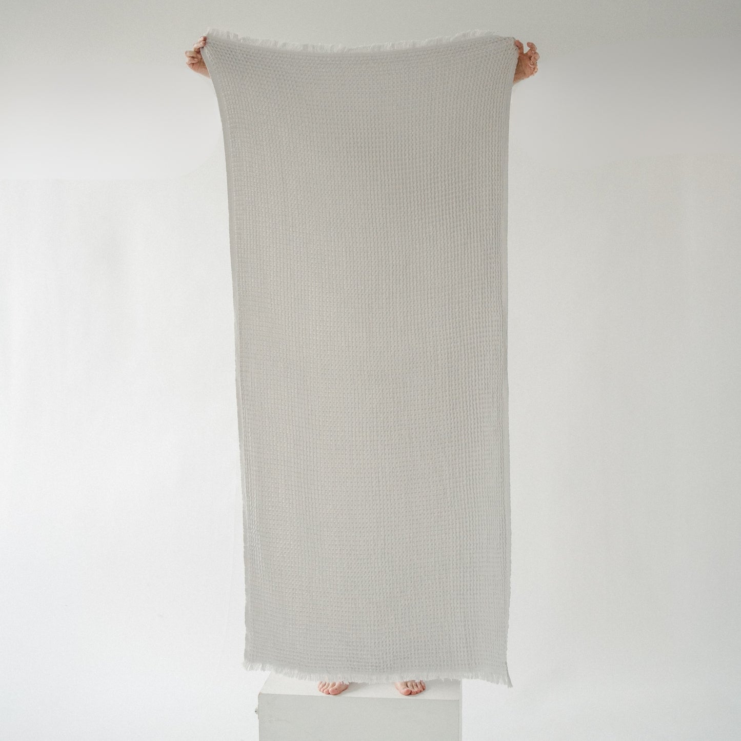 POKOLOKO French Waffle Towel #color_silk-grey