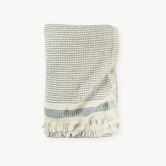 POKOLOKO Richmond Road Waffle Towel #color_waffle-grey