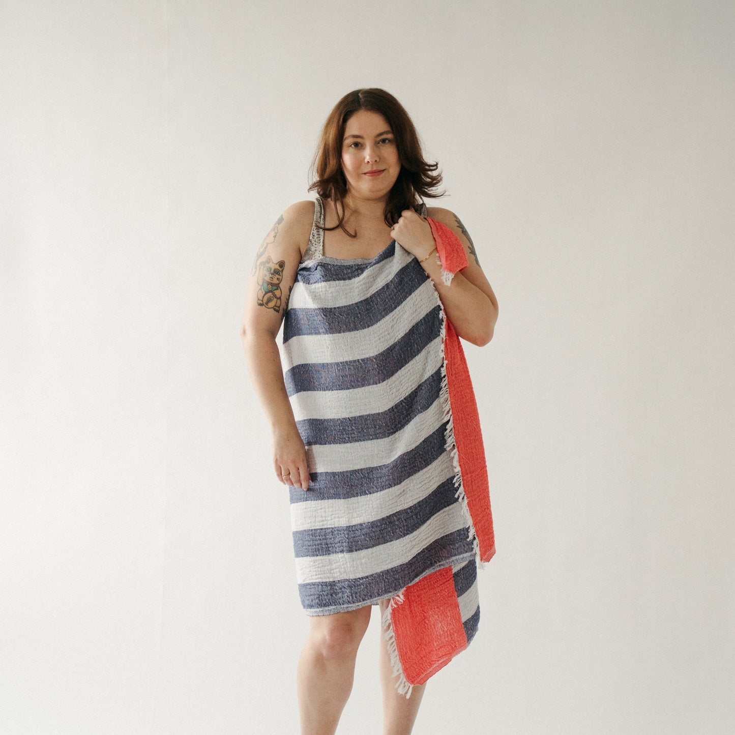POKOLOKO Boardwalk Towel #color_vermillion-denim-boardwalk